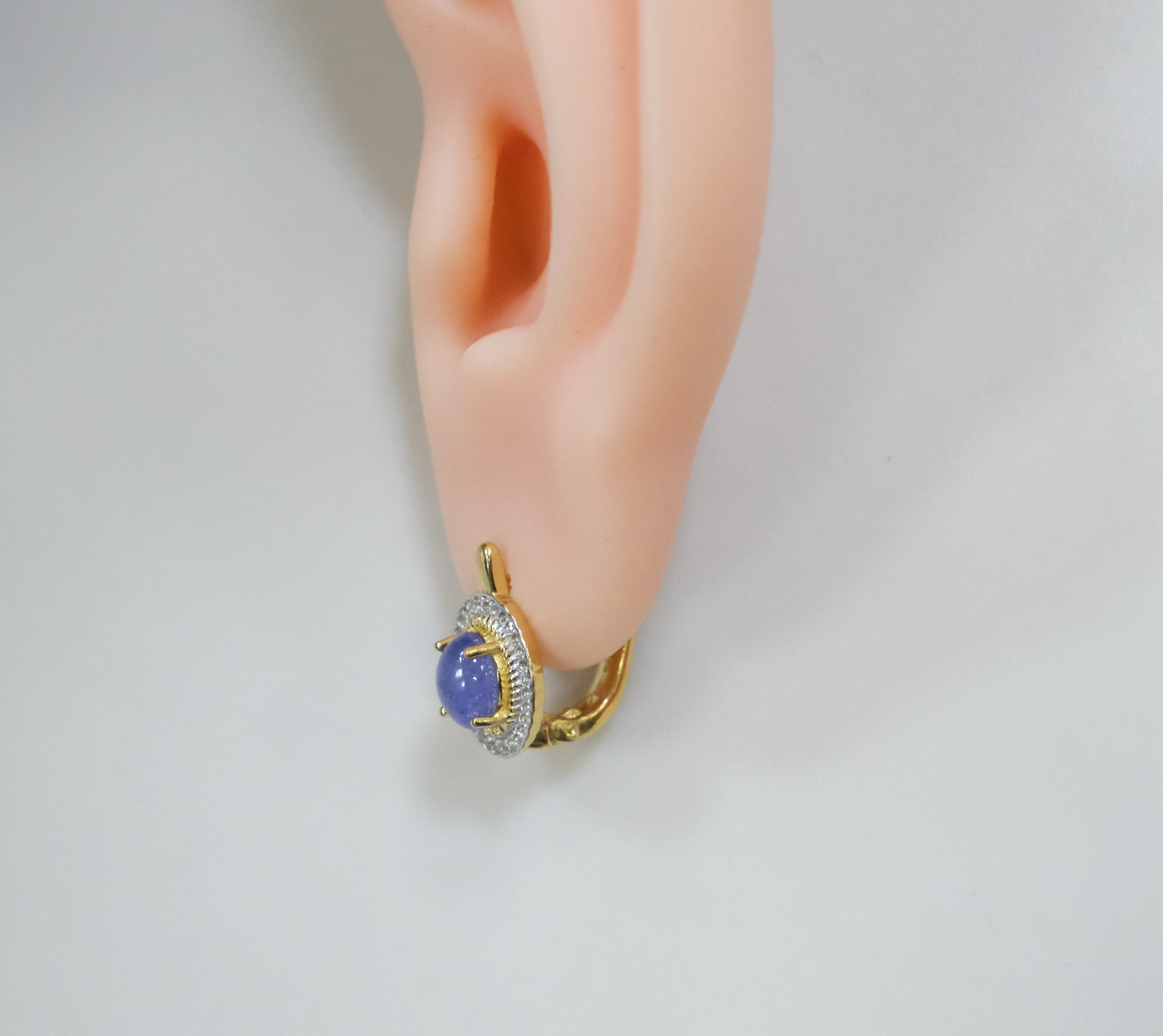 Серебряные серьги с танзанитами